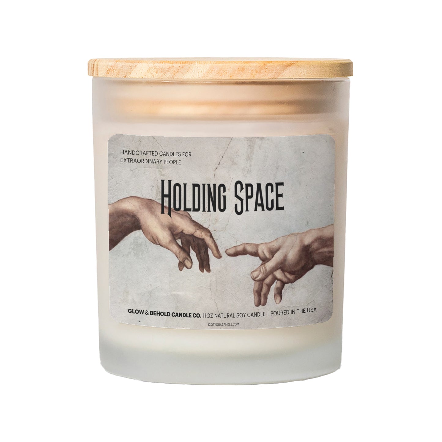Holding Space Glass Candle
