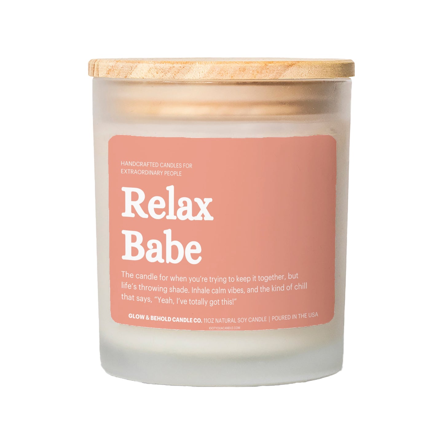 Relax Babe Glass Candle