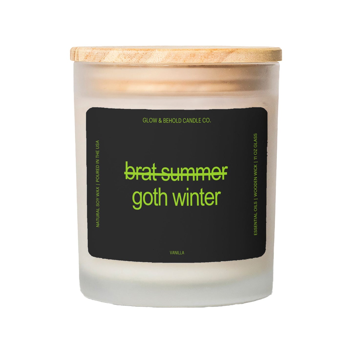 Goth Winter Glass Candle