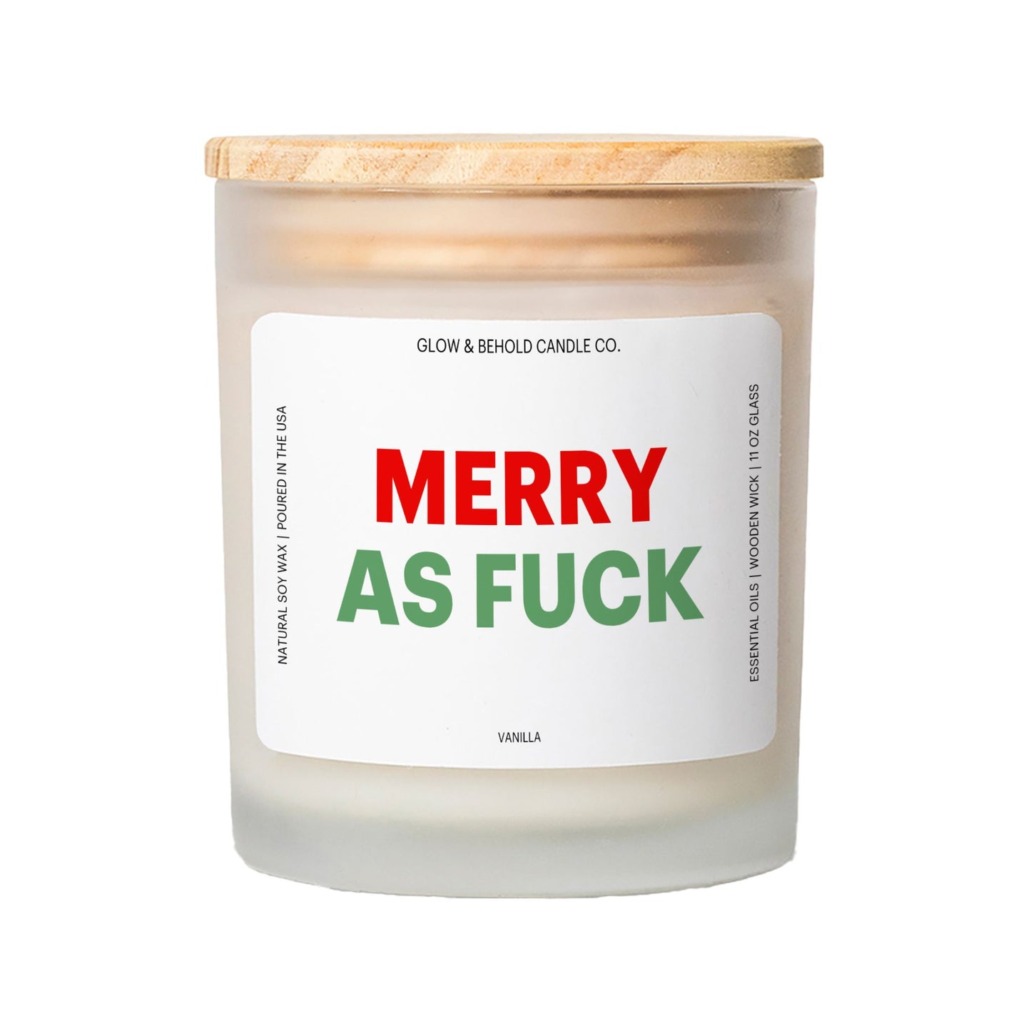 Merry As Fuck Glass Candle