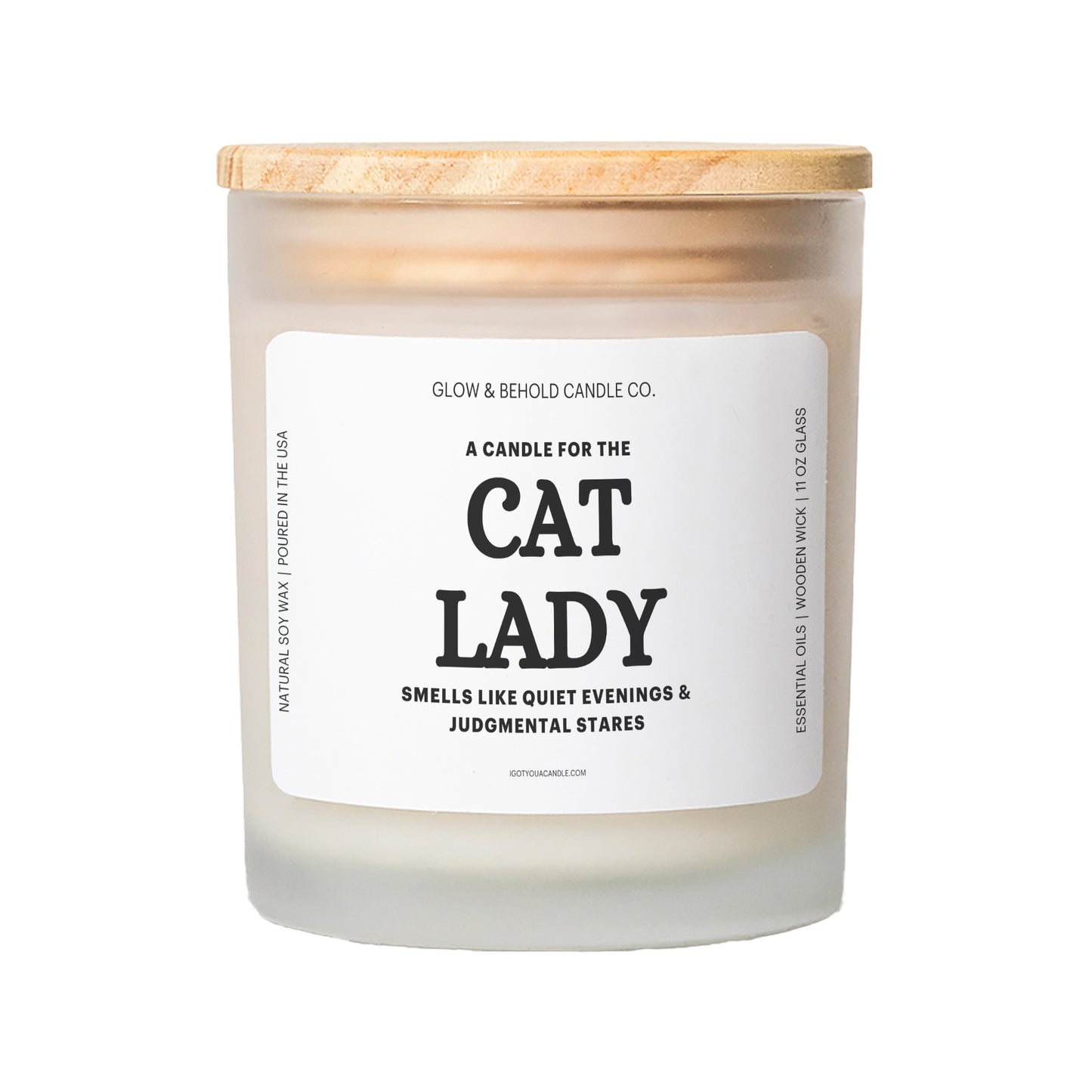 A Candle For The Cat Lady Glass Candle