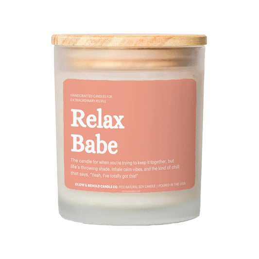 Relax Babe Glass Candle