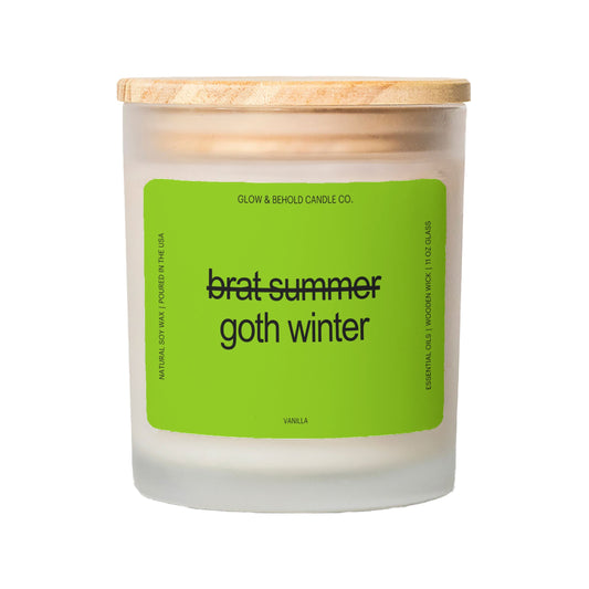 Goth Winter Glass Candle