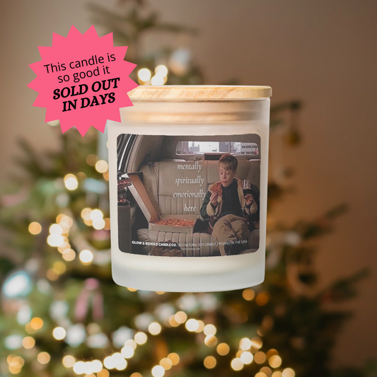 Mentally Spiritually Emotionally Here Glass Candle