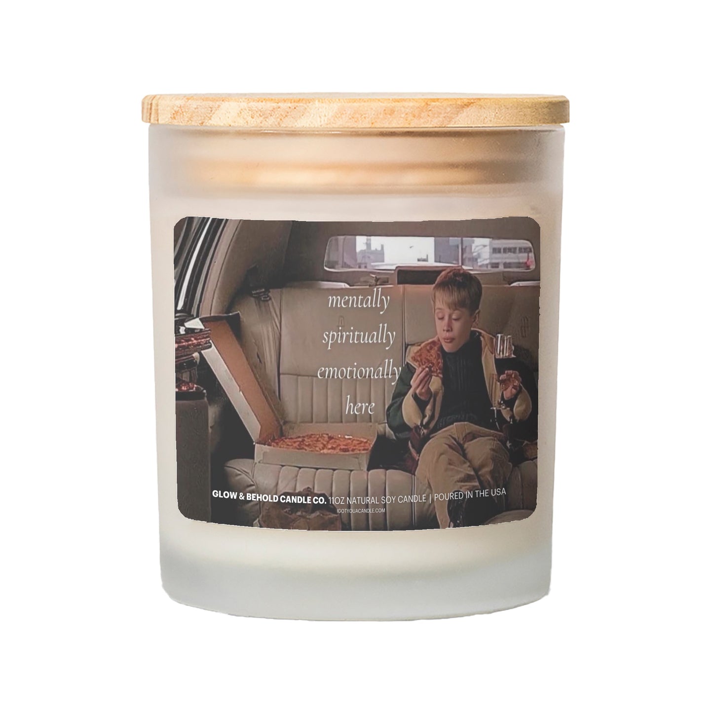Mentally Spiritually Emotionally Here Glass Candle