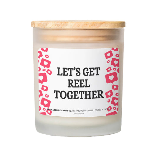 Let's Get Reel Together Glass Candle