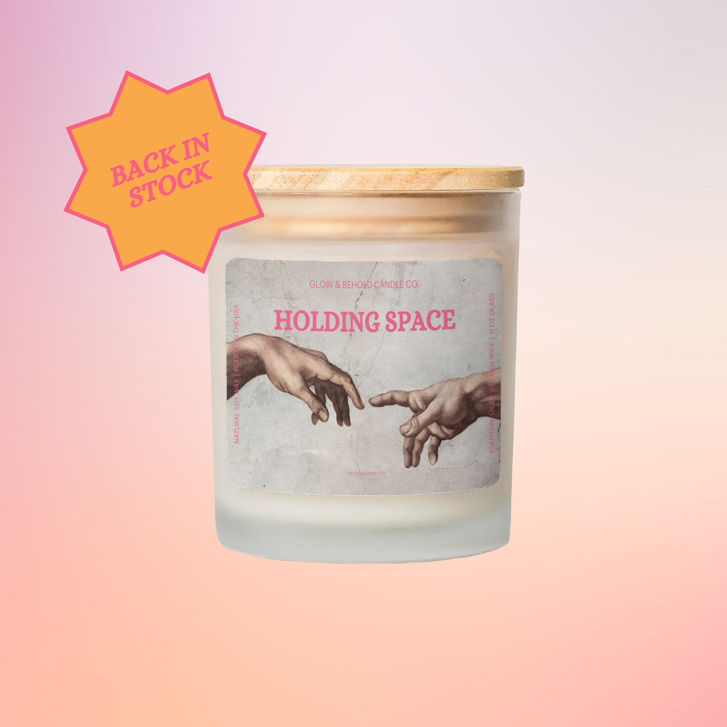 Holding Space Glass Candle